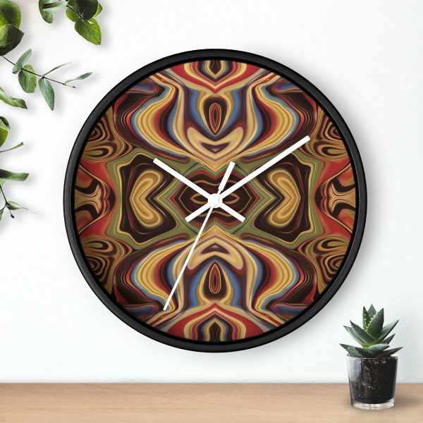 Lipnotic Kaleidoscope Background 04 - Wood Frame Wall Clock - Image 9