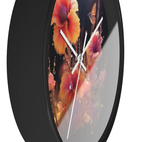 Bright Fantasy Floral 01 - Wood Frame Wall Clock - Image 8