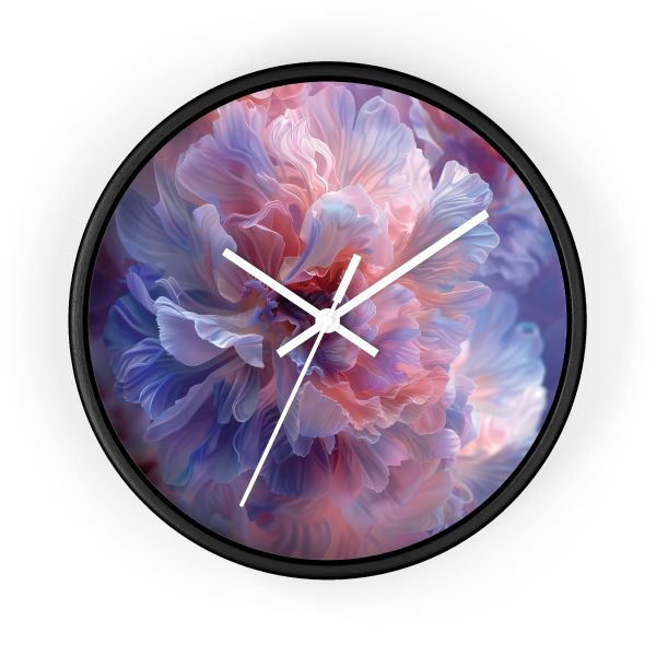 Floral Nebula 08 - Wood Frame Wall Clock - Image 7