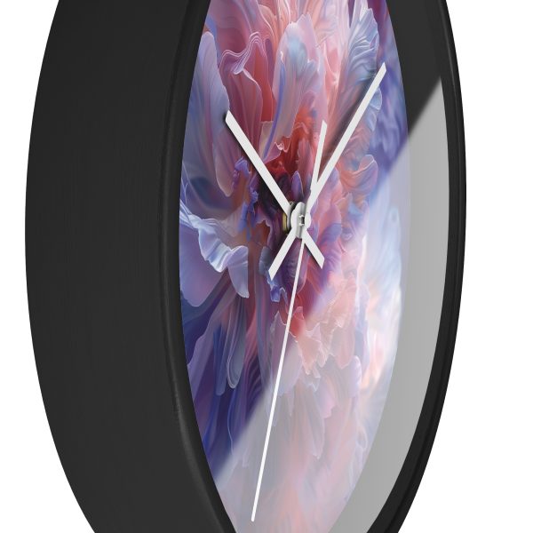 Floral Nebula 08 - Wood Frame Wall Clock - Image 8