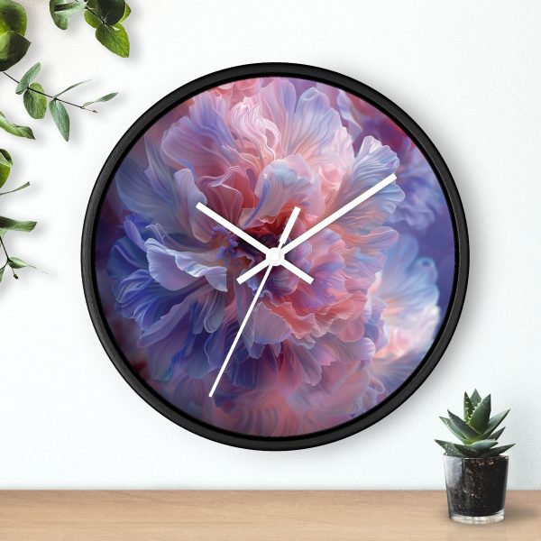 Floral Nebula 08 - Wood Frame Wall Clock - Image 9