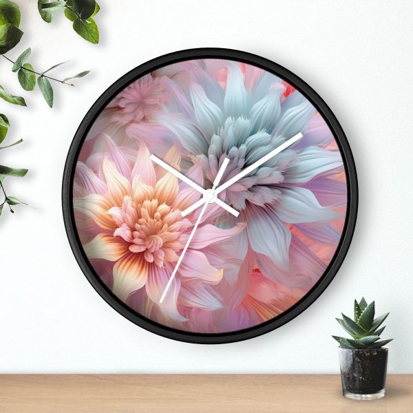 Pastel Fantasy Baroque Floral 03 - Wood Frame Wall Clock - Image 9