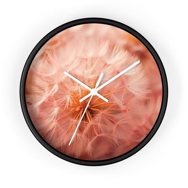 Lovely Fuzzy Fluff in Peach 01 - Wood Frame Wall Clock - Image 7