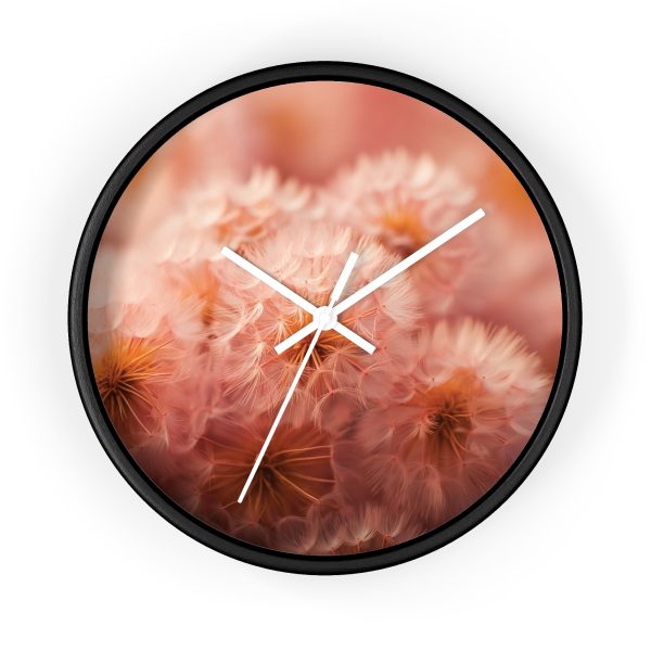 Lovely Fuzzy Fluff in Peach 02 - Wood Frame Wall Clock - Image 7