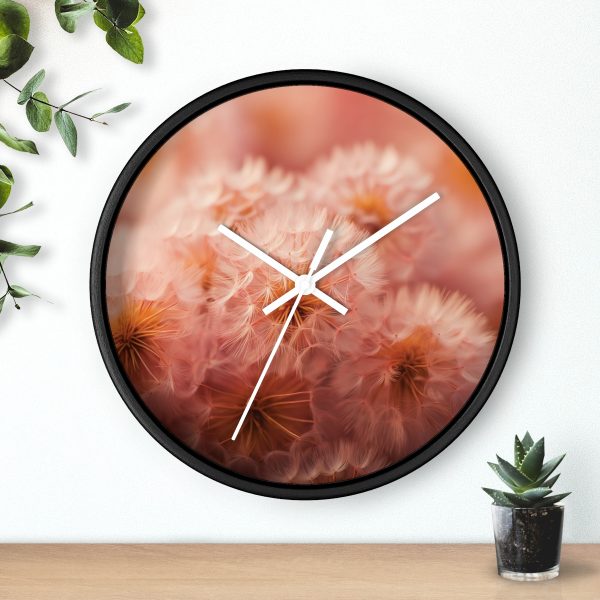 Lovely Fuzzy Fluff in Peach 02 - Wood Frame Wall Clock - Image 9