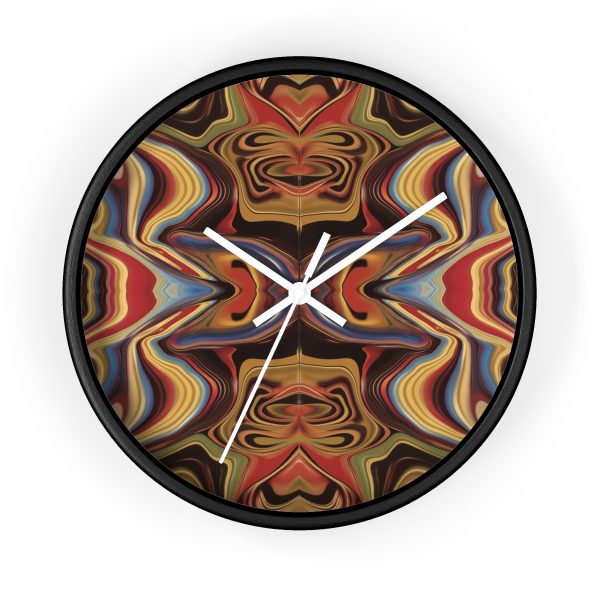 Lipnotic Kaleidoscope Background 01 - Wood Frame Wall Clock - Image 4