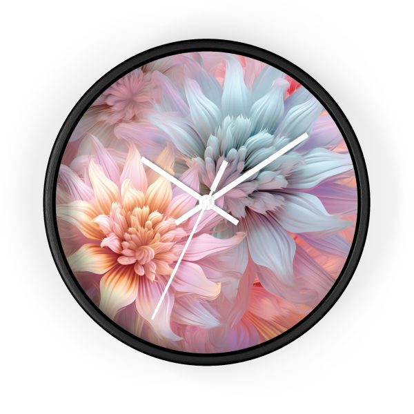 Pastel Fantasy Baroque Floral 03 - Wood Frame Wall Clock - Image 7