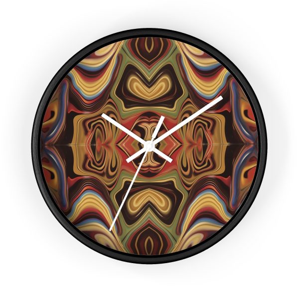 Lipnotic Kaleidoscope Background 02 - Wood Frame Wall Clock - Image 4