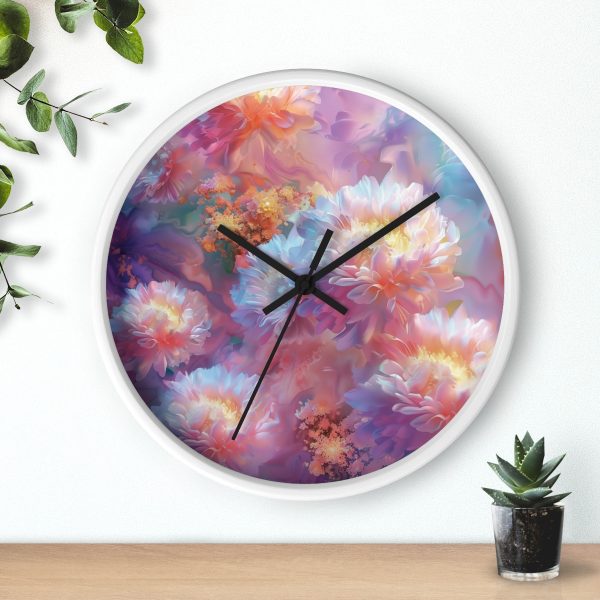 Floral Nebula 04 - Wood Frame Wall Clock - Image 12