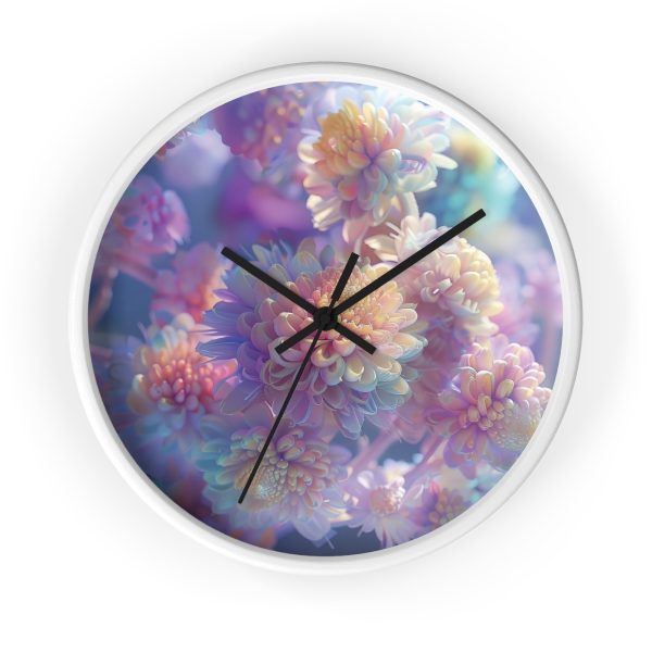 Floral Nebula 06 - Wood Frame Wall Clock - Image 7