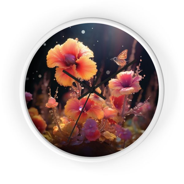 Bright Fantasy Floral 01 - Wood Frame Wall Clock - Image 10