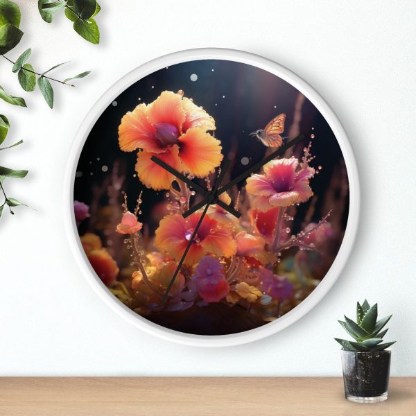 Bright Fantasy Floral 01 - Wood Frame Wall Clock - Image 12