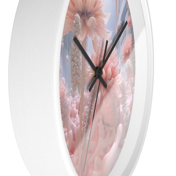 Foamy Floral Fusion 01 - Wood Frame Wall Clock - Image 11