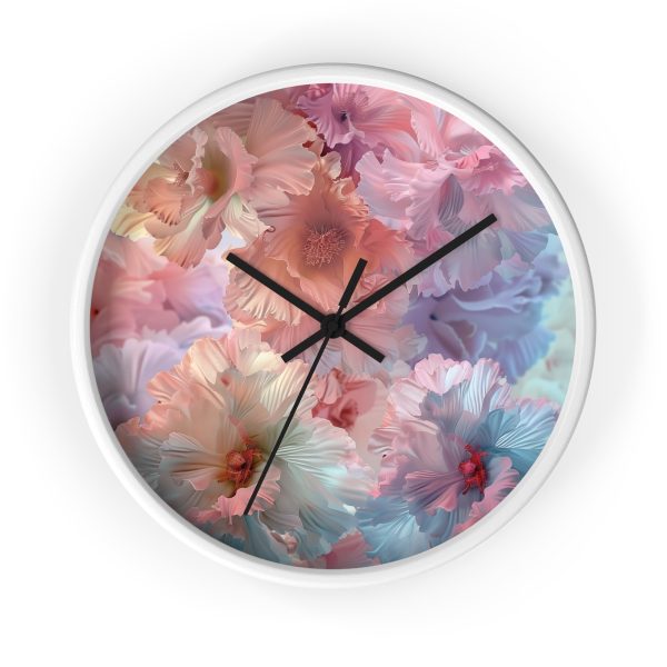 Floral Nebula 02 - Wood Frame Wall Clock - Image 10