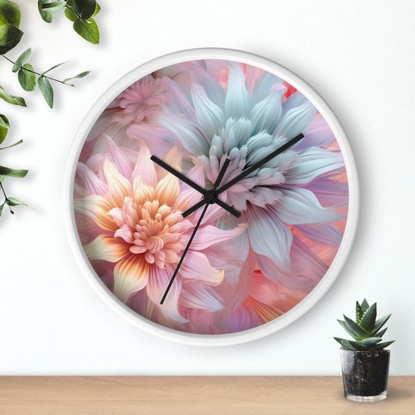 Pastel Fantasy Baroque Floral 03 - Wood Frame Wall Clock - Image 12