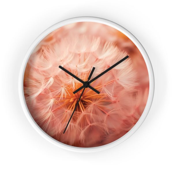 Lovely Fuzzy Fluff in Peach 01 - Wood Frame Wall Clock - Image 10