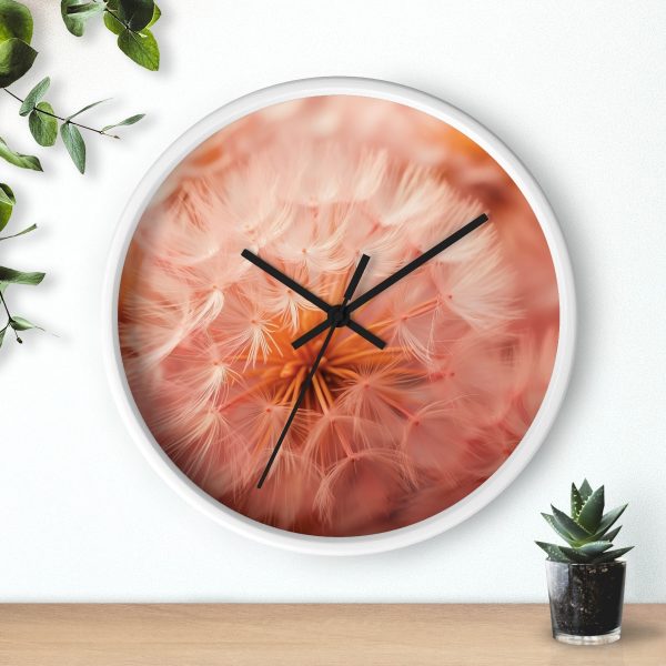 Lovely Fuzzy Fluff in Peach 01 - Wood Frame Wall Clock - Image 12