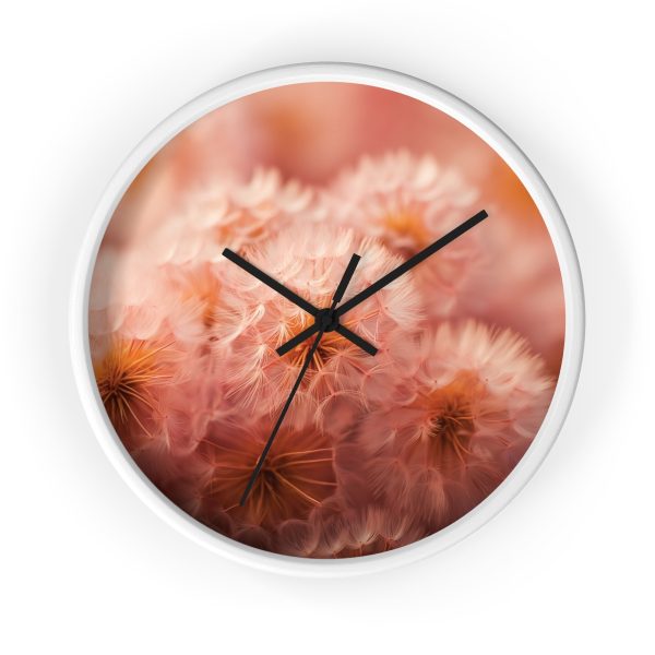 Lovely Fuzzy Fluff in Peach 02 - Wood Frame Wall Clock - Image 10