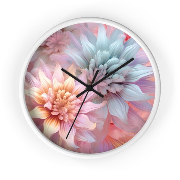 Pastel Fantasy Baroque Floral 03 - Wood Frame Wall Clock - Image 10