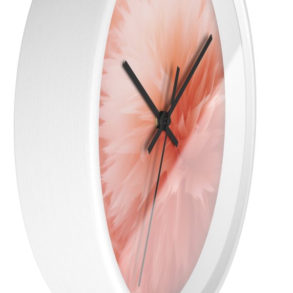 Lovely Fuzzy Buds in Peach 03 - Wood Frame Wall Clock - Image 11