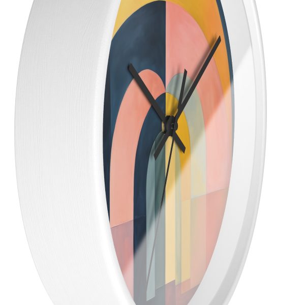 Soft Geometric Archways - Wood Frame Wall Clock - Image 11