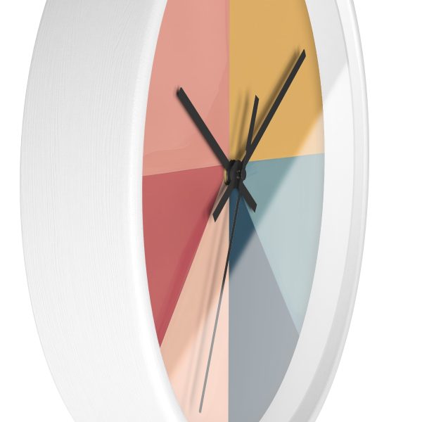 Soft Geometric Pyramid 02 - Wood Frame Wall Clock - Image 11