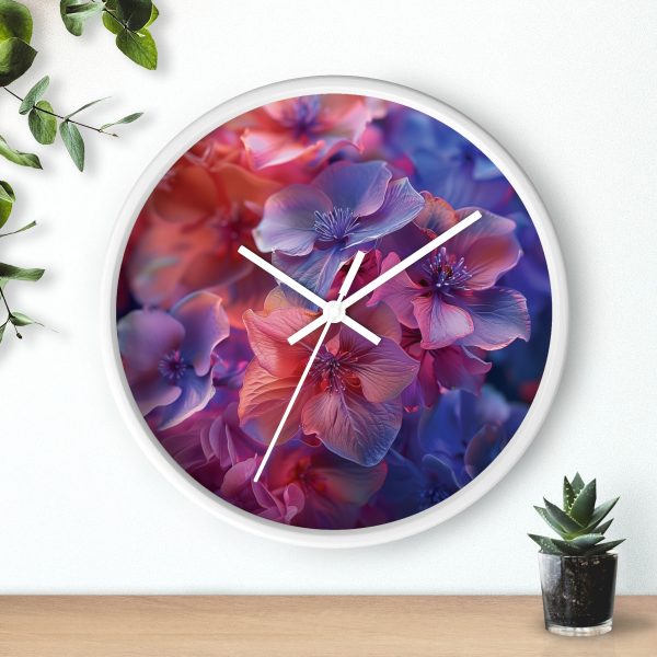 Bright Fantasy Floral 03 - Wood Frame Wall Clock - Image 15