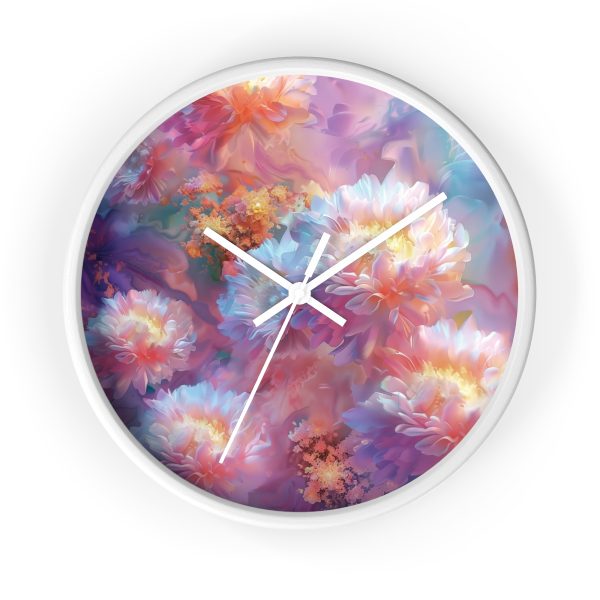 Floral Nebula 04 - Wood Frame Wall Clock - Image 13