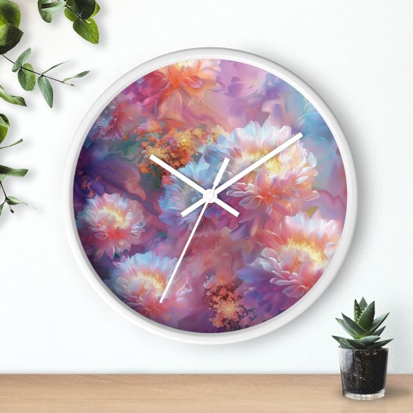 Floral Nebula 04 - Wood Frame Wall Clock - Image 15