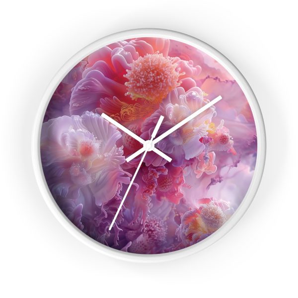 Floral Nebula 05 - Wood Frame Wall Clock - Image 13