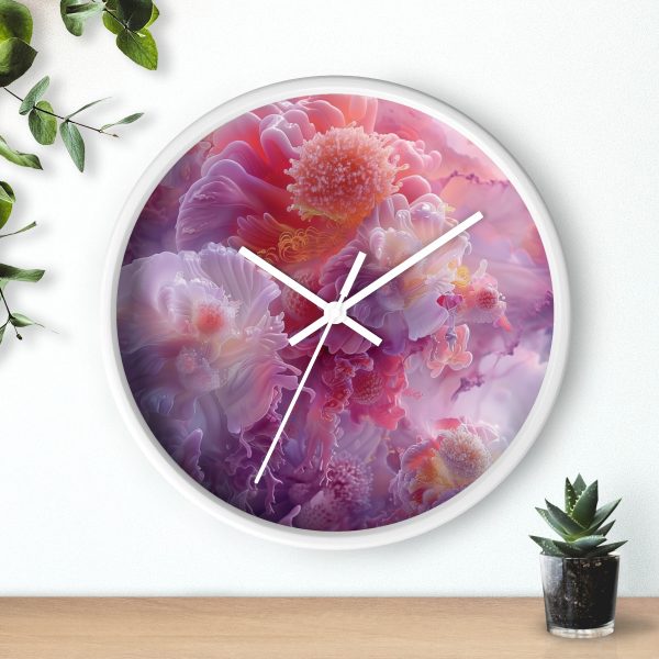 Floral Nebula 05 - Wood Frame Wall Clock - Image 15