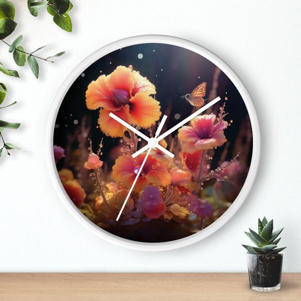 Bright Fantasy Floral 01 - Wood Frame Wall Clock - Image 15