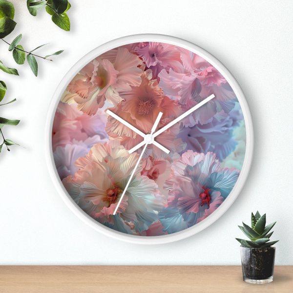 Floral Nebula 02 - Wood Frame Wall Clock - Image 15