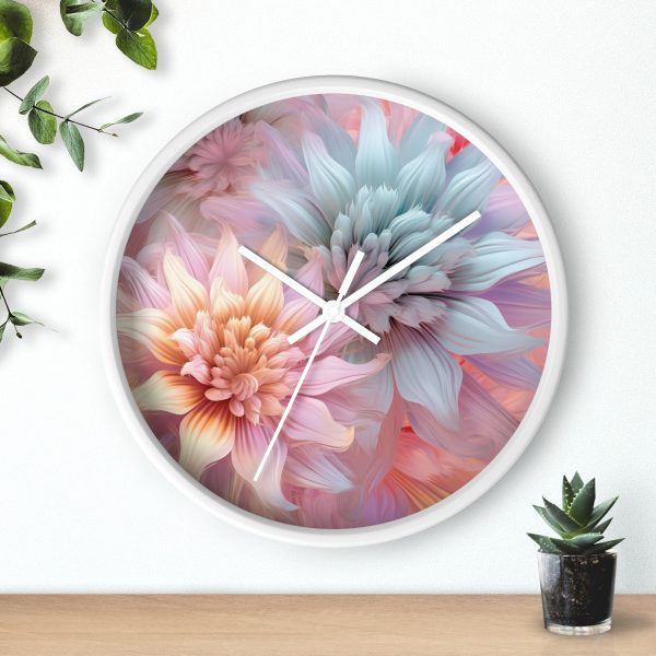 Pastel Fantasy Baroque Floral 03 - Wood Frame Wall Clock - Image 15