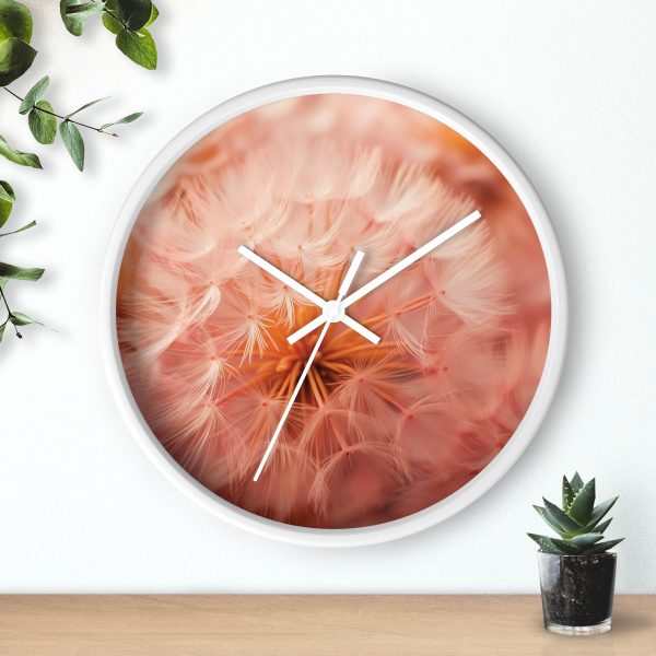 Lovely Fuzzy Fluff in Peach 01 - Wood Frame Wall Clock - Image 15