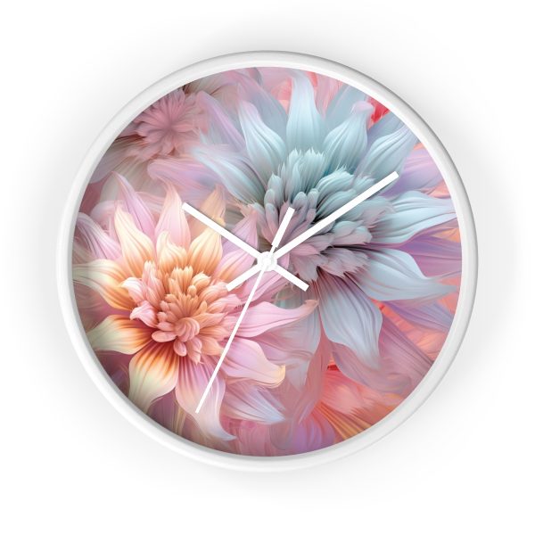 Pastel Fantasy Baroque Floral 03 - Wood Frame Wall Clock - Image 13