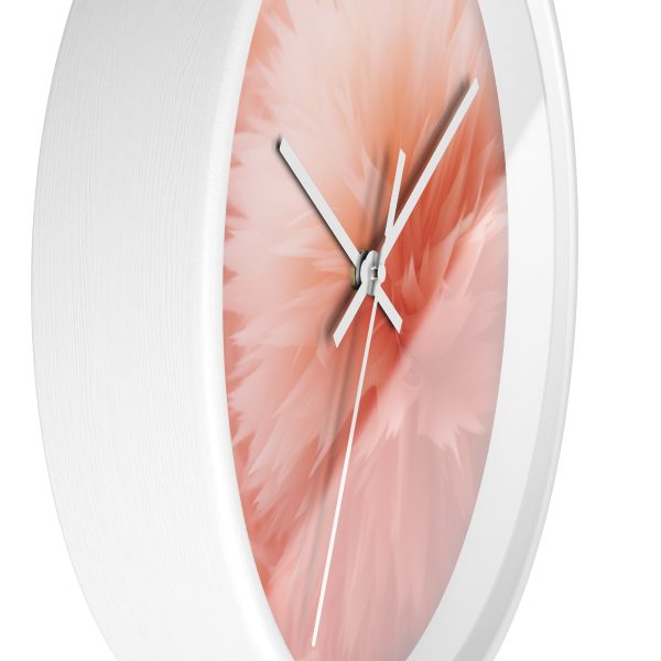 Lovely Fuzzy Buds in Peach 03 - Wood Frame Wall Clock - Image 14