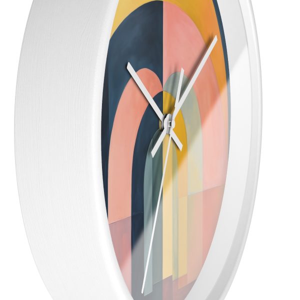 Soft Geometric Archways - Wood Frame Wall Clock - Image 14