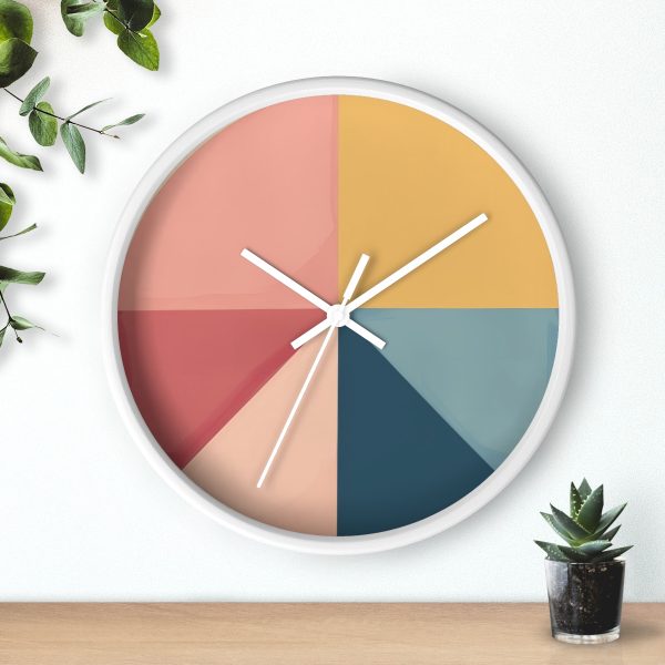 Soft Geometric Pyramid 02 - Wood Frame Wall Clock - Image 15