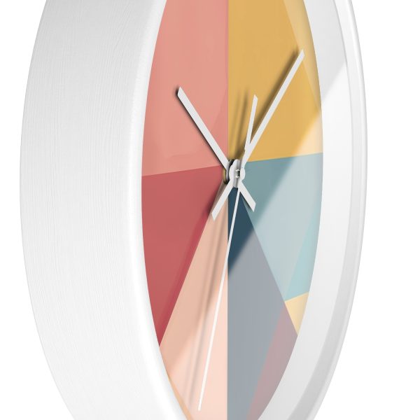 Soft Geometric Pyramid 03 - Wood Frame Wall Clock - Image 14