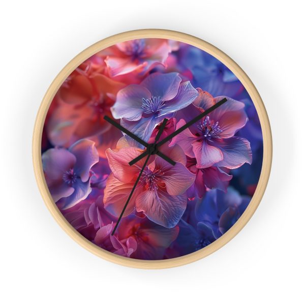 Bright Fantasy Floral 03 - Wood Frame Wall Clock - Image 16