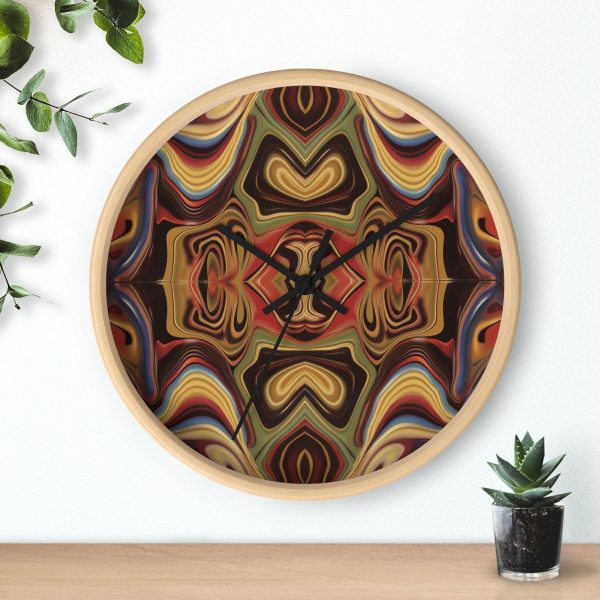 Lipnotic Kaleidoscope Background 02 - Wood Frame Wall Clock - Image 15