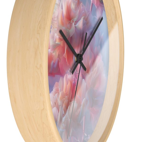 Floral Nebula 03 - Wood Frame Wall Clock - Image 2