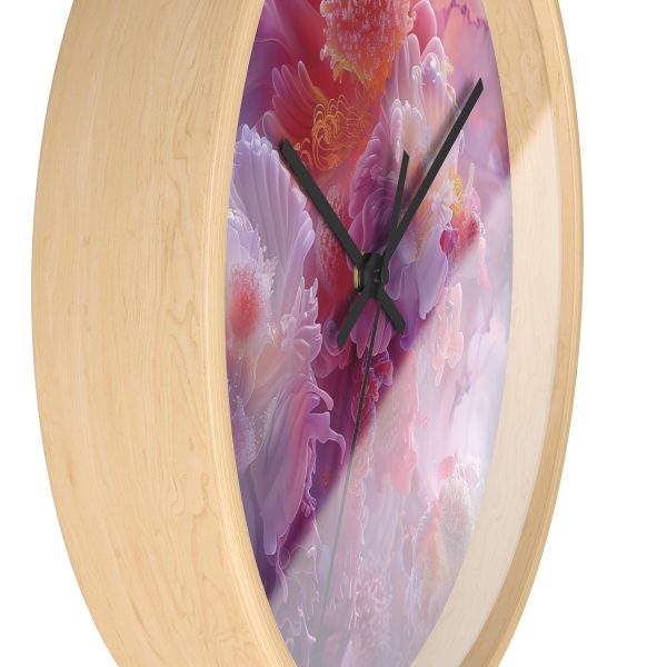 Floral Nebula 05 - Wood Frame Wall Clock - Image 2