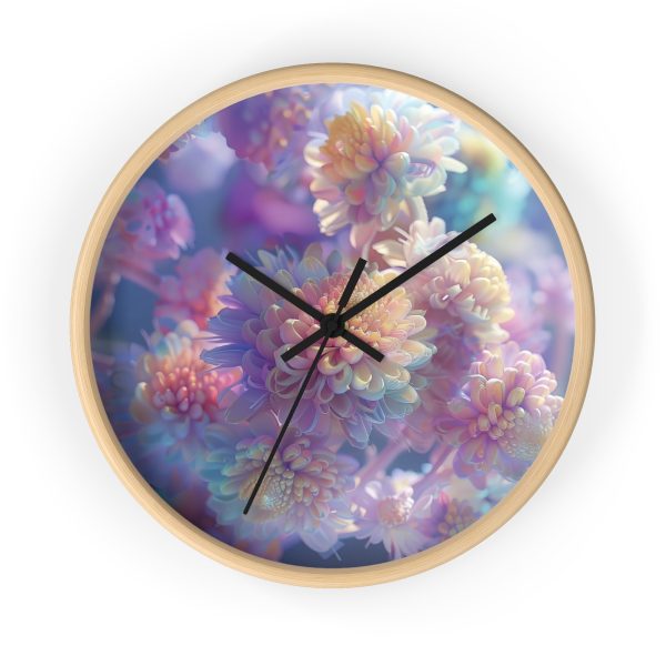 Floral Nebula 06 - Wood Frame Wall Clock - Image 13