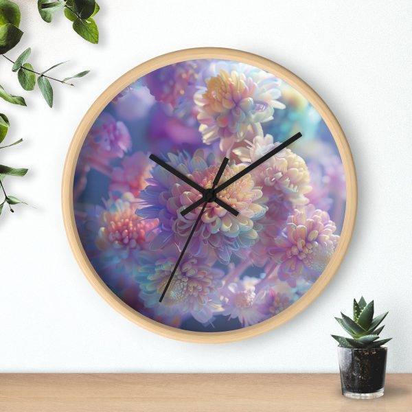 Floral Nebula 06 - Wood Frame Wall Clock - Image 15