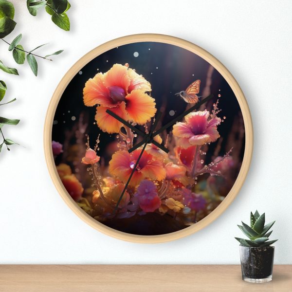 Bright Fantasy Floral 01 - Wood Frame Wall Clock - Image 18