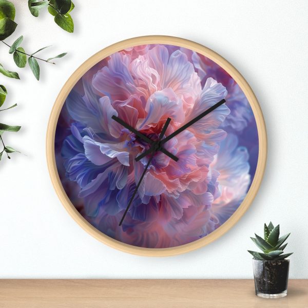 Floral Nebula 08 - Wood Frame Wall Clock - Image 15