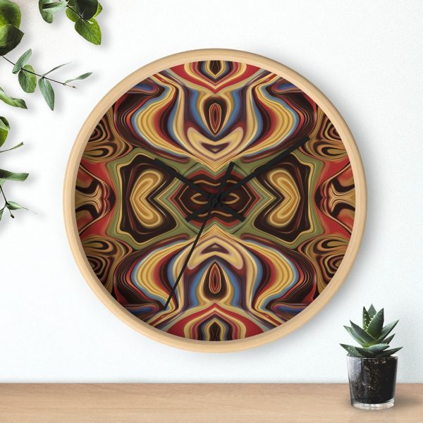 Lipnotic Kaleidoscope Background 04 - Wood Frame Wall Clock - Image 3