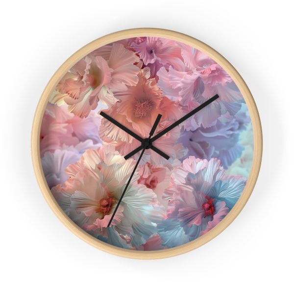 Floral Nebula 02 - Wood Frame Wall Clock - Image 16